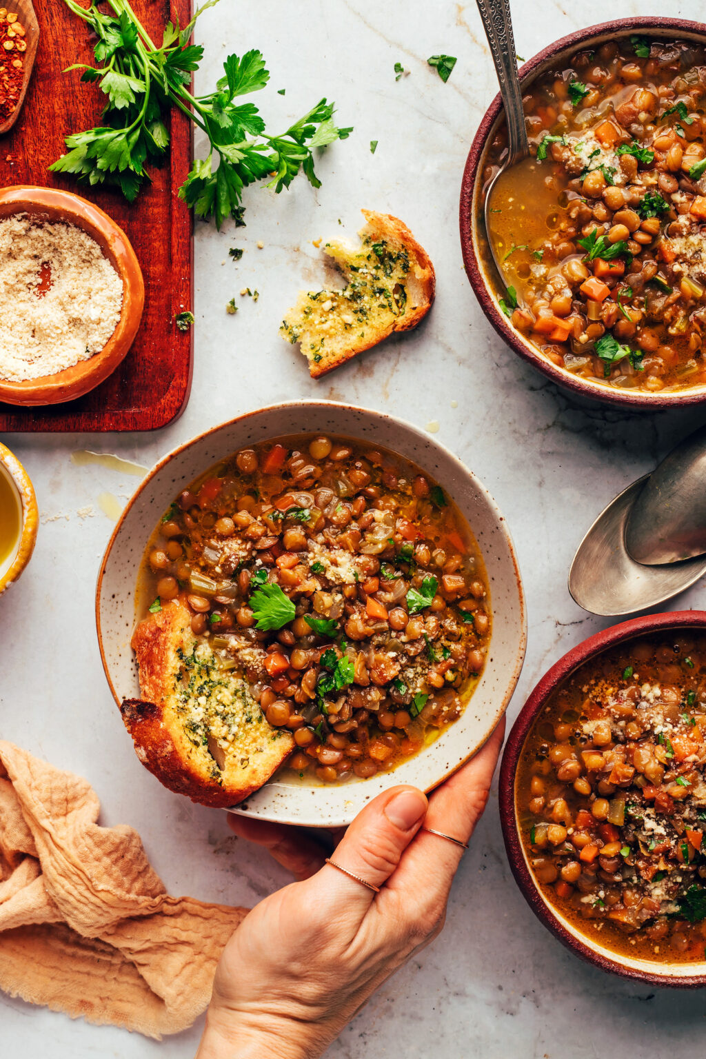 Italijos lęšių sriuba (Zuppa di Lenticchie)