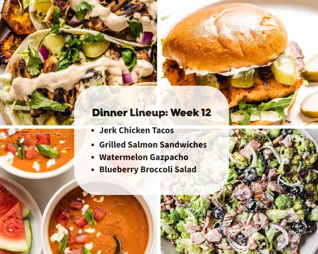 Dinner Lineup: Week 12